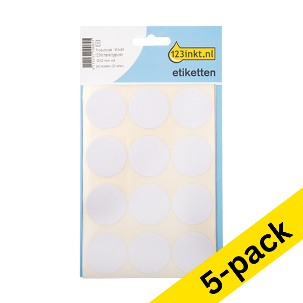 Marking dots Ø32mm (white) | 123ink | 1,200 stickers 301527 - 1
