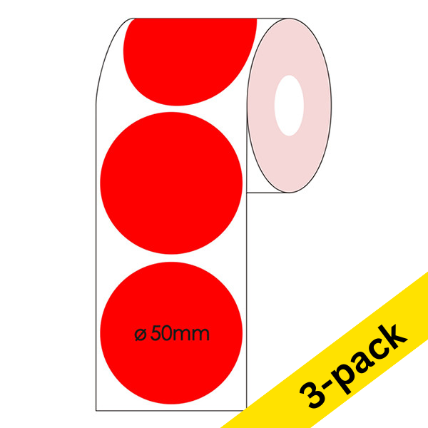 Marking dots Ø50mm (red) | 123ink | 6,000 stickers 302360 - 1