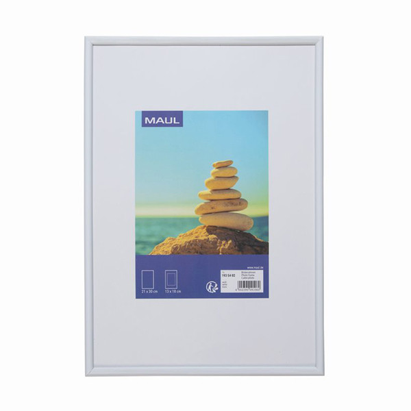 A4 photo frame | 21cm x 30cm | Maul white plastic 424857 - 1