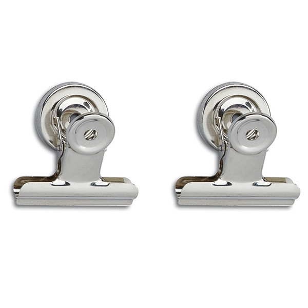 Foldback clip with magnet 50mm | silver | Maul | 2-pack 402053 - 1