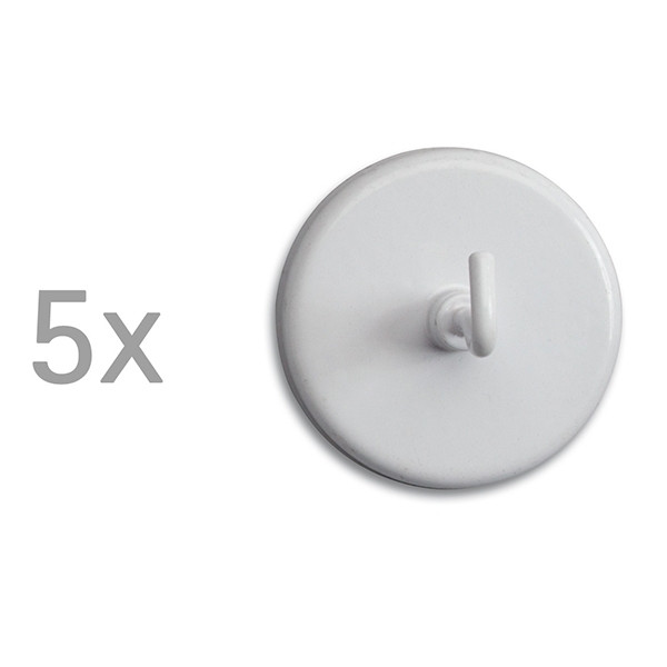 Hook magnet (white) | Maul | 5-pack 402032 - 1