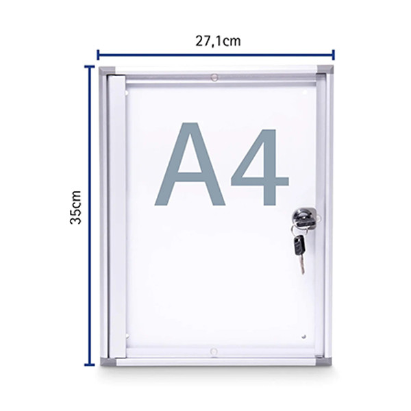 Maul MAULextraslim aluminium interior display case 1 x A4 6820108 402391 - 1
