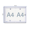 Maul MAULextraslim aluminium interior display case 2 x A4 402392 - 1