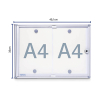 Maul MAULextraslim aluminium interior display case 2 x A4 6820208 402392