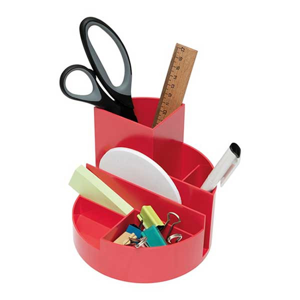 Maul MAULroundbox recycled red desk organiser 402429 - 3