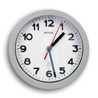 Maul MAULstep grey plastic radio-controlled wall clock with white dial (Ø 20cm) 9052895 402498