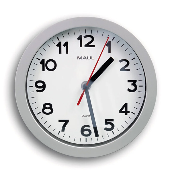 Maul MAULstep grey plastic wall clock with white dial (Ø 20cm) 9052995 402496 - 1