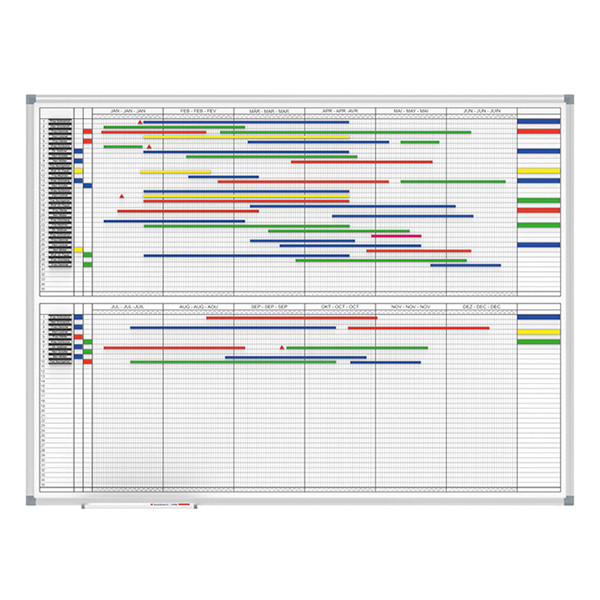 Magentic annual planner 90 x 120cm (2 x 6 months) | Maul 402386 - 1