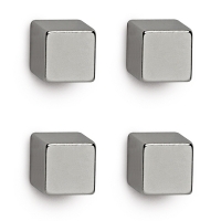 Neodymium nickle magnet cubes | 10mm x 10mm x 10mm | Maul | 4-pack 402095