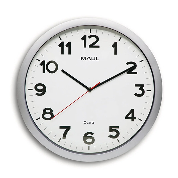 Wall clock with white dial | grey plastic | Maul MAULstep | Ø 40cm 402499 - 1
