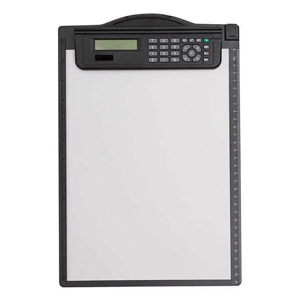 Maul black A4 portrait plastic clipboard with calculator 402317 - 2