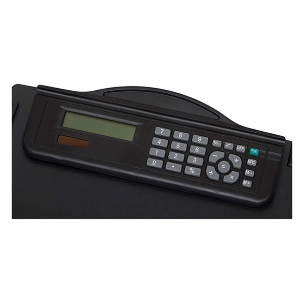 Maul black A4 portrait plastic clipboard with calculator 402317 - 4