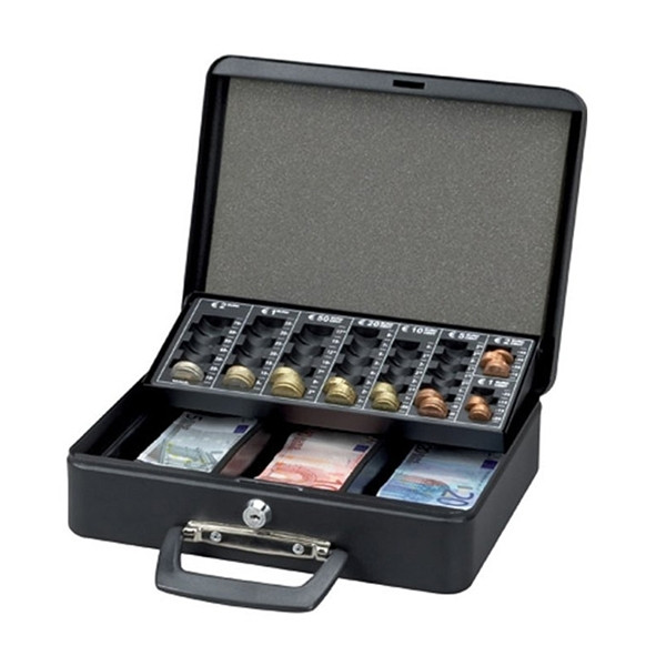 Maul black luxury steel cash box, 30cm x 25.5cm x 9.3cm 5631490 402012 - 1
