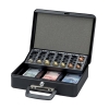 Maul black luxury steel cash box, 30cm x 25.5cm x 9.3cm 5631490 402012