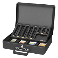 Maul black luxury steel cash box, 37cm x 29cm x 12cm 5631690 424911