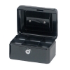 Maul black steel cash box, 15.2cm x 12.5cm x 8.1cm