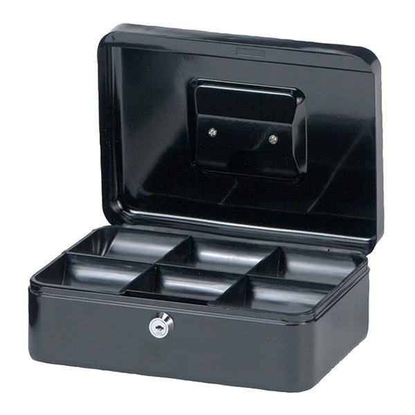 Maul black steel cash box, 25cm x 19.1cm x 9cm 5611390 402010 - 1