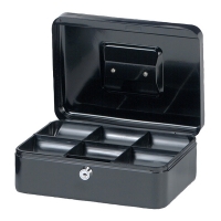 Maul black steel cash box, 25cm x 19.1cm x 9cm 5611390 402010