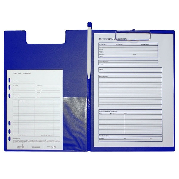 Maul blue A4 clipboard with cover 2339237 402138 - 1