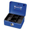 Maul blue steel cash box with coin slot (12.5cm x 9.5cm x 6cm)