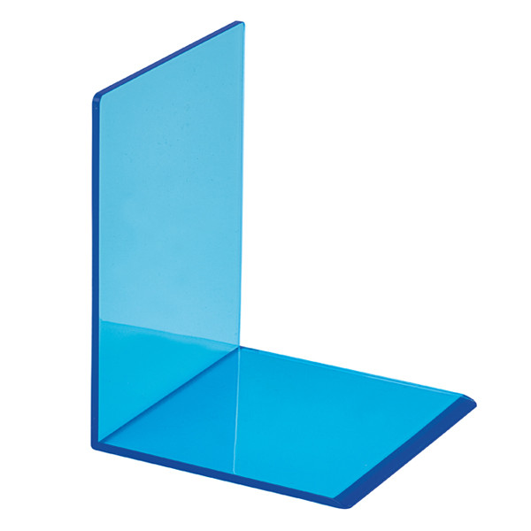 Maul neon blue transparent acrylic bookends, 10cm x 10cm x 13cm (2-pack) 3513631 402341 - 1