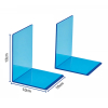 Maul neon blue transparent acrylic bookends, 10cm x 10cm x 13cm (2-pack) 3513631 402341 - 3