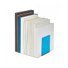Maul neon blue transparent acrylic bookends, 10cm x 10cm x 13cm (2-pack) 3513631 402341 - 6