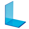 Maul neon blue transparent acrylic bookends, 10cm x 10cm x 13cm (2-pack)