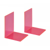 Maul neon pink transparent acrylic bookends, 10cm x 10cm x 13cm (2-pack) 3513621 402340 - 2