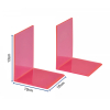Maul neon pink transparent acrylic bookends, 10cm x 10cm x 13cm (2-pack) 3513621 402340 - 3