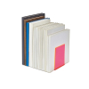 Maul neon pink transparent acrylic bookends, 10cm x 10cm x 13cm (2-pack) 3513621 402340 - 6