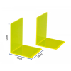 Maul neon yellow transparent acrylic bookends, 10cm x 10cm x 13cm (2-pack) 3513611 402339 - 3