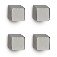 Maul nickel Neodymium magnet cube, 10mm x 10mm x 10mm (4-pack) 6169296 402095