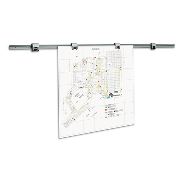 Maul roll clip wall strip includes 4 sliding clips, 1m 6243182 402244 - 6