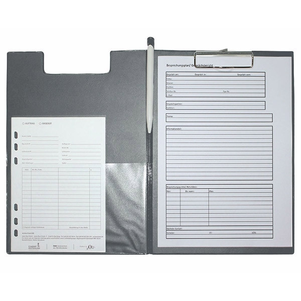 Maul silver A4 portrait clipboard with cover 2339295 402137 - 1