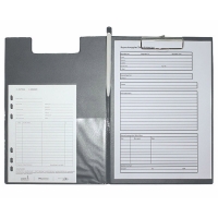 Maul silver A4 portrait clipboard with cover 2339295 402137