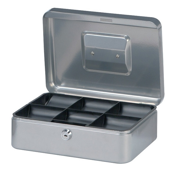 Maul silver steel cash box, 25cm x 19.1cm x 9cm 5611395 402106 - 1
