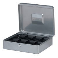 Maul silver steel cash box, 30cm x 24.5cm x 9cm 5611495 402107