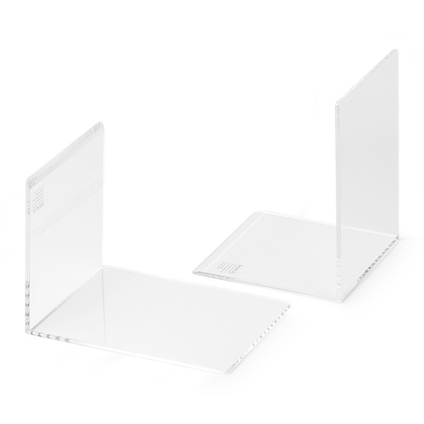Maul transparent acrylic bookends, 10cm x 10cm x 13cm (5 x 2-pack)  402418 - 1