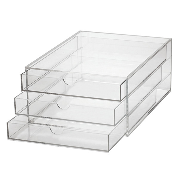 Maul transparent acrylic drawer unit (3 drawers) 1950405 402359 - 1