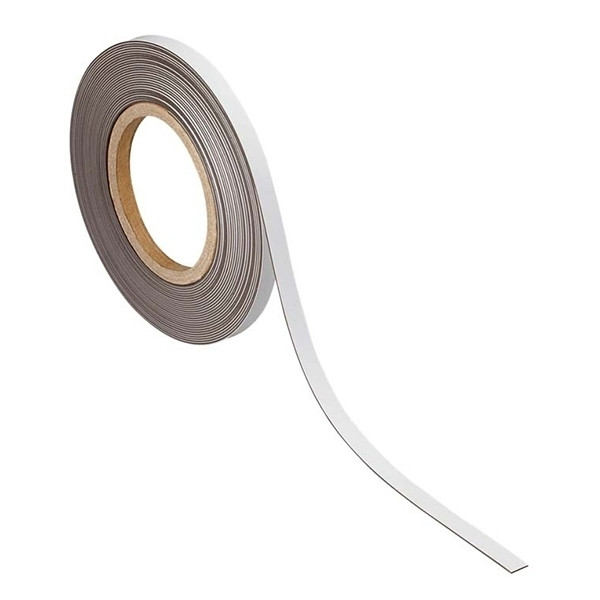 Maul white erasable magnetic label tape, 1cm x 10m 6524102 402171 - 1
