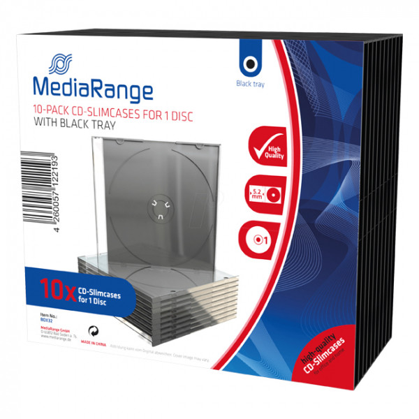 CD case (with black tray) | MediaRange | 10-pack 097845 - 1