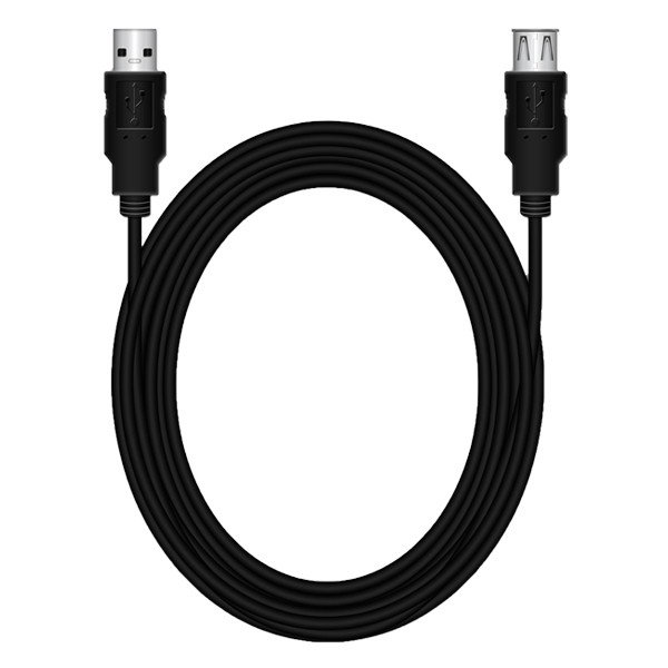 MediaRange USB 2.0 black extension cable, AM/AF, 5.0m MRCS108 361020 - 1
