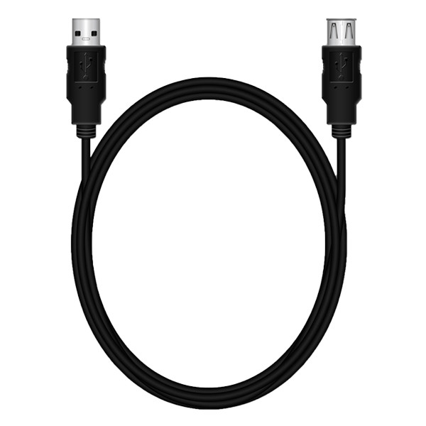 MediaRange USB 2.0 black extension cable, plug A to socket A, 1.8m MRCS154 361024 - 1