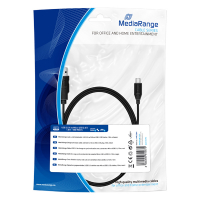 MediaRange USB 2.0 to micro USB 2.0 black plug, 1.8m MRCS184 361065