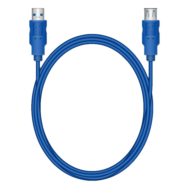 MediaRange USB 3.0 blue extension cable, plug A/socket A, 1.8m MRCS151 361031 - 1