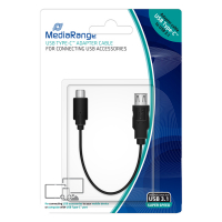 MediaRange USB type-c cable, 15cm, black MRCS169 361062