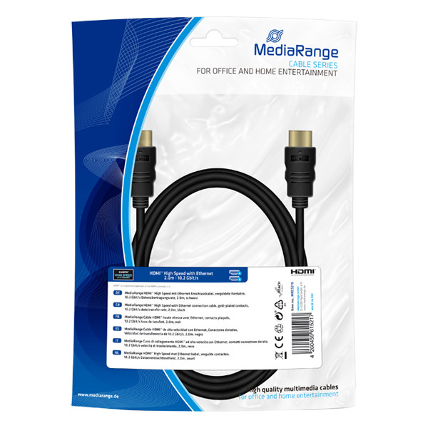 MediaRange black connection cable, 10.2 gbit/s, 2.0m MRCS210 361047 - 1
