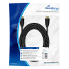 MediaRange black connection cable, 10.2 gbit/s, 5.0m, cotton MRCS211 361048