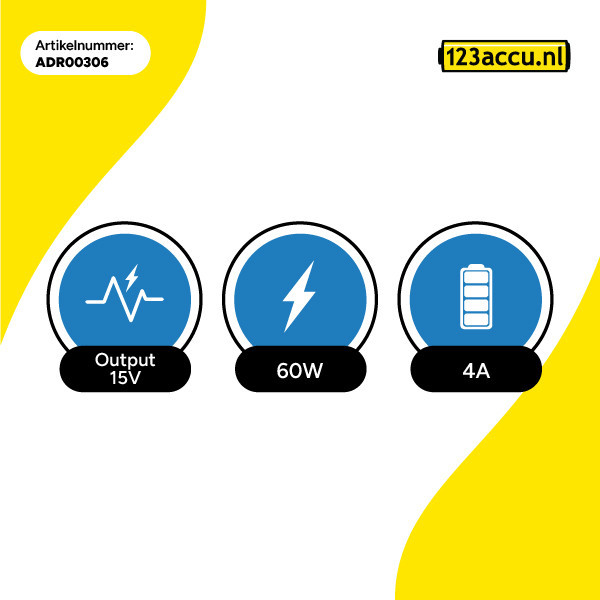 Microsoft Pro 7 adapter (15 V, 4 A, 65 W, 123ink version) ADR00306 - 2